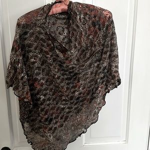 Stretch lace poncho